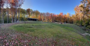 Pavilion from the field